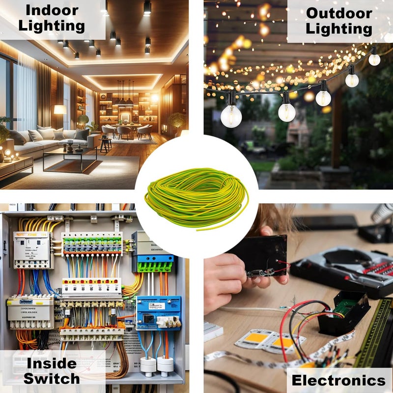 Duravel Copper Wire Conductor for Electrical Power Transmission - Yellow-Green, 90 Meters, 2mm - Image 5